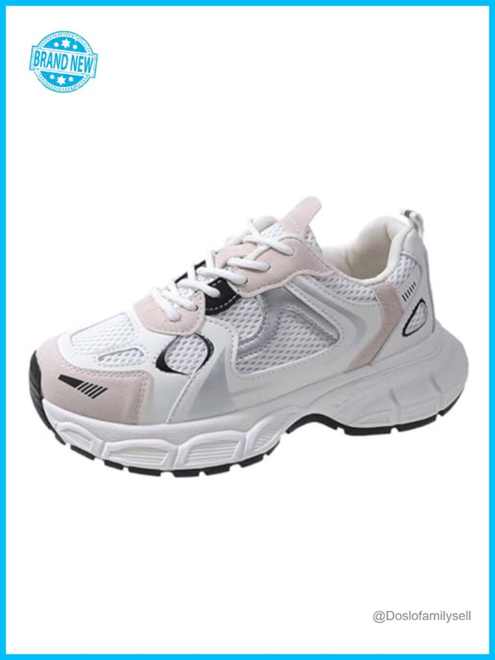 Women's Mesh Breathable Platform Sneakers Lace-Up Non Slip Running